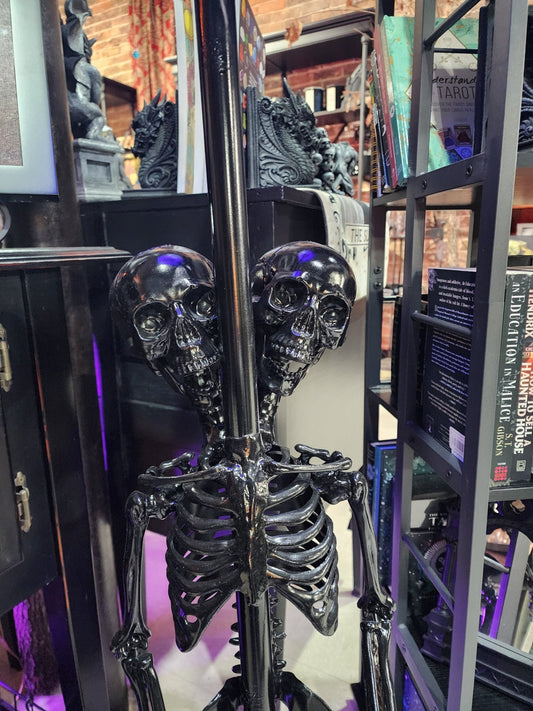 Handmade Two Headed Skeleton Floor Lamp Home Decor - Gothic & Alternative Gift - Haunted