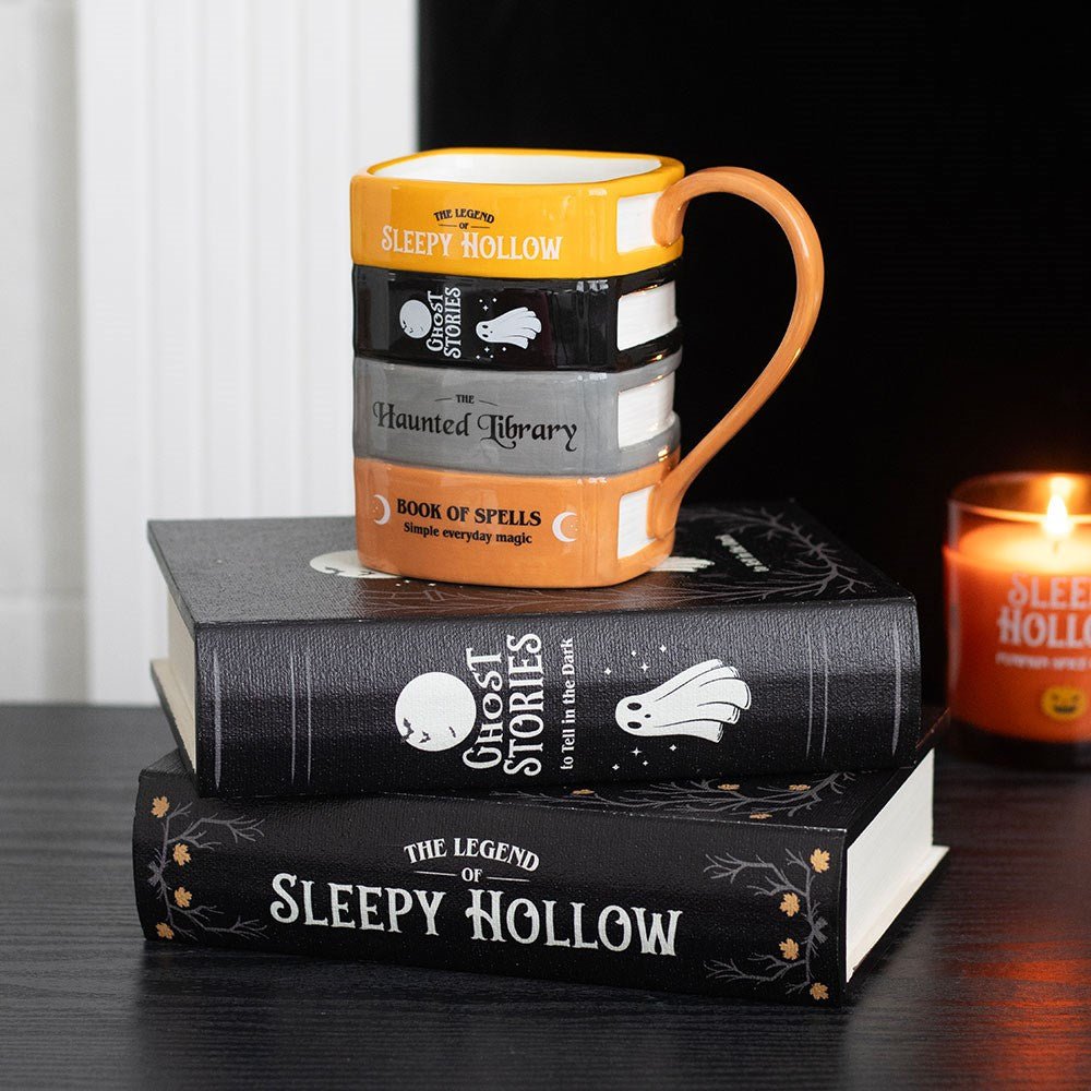 Haunted Library Book Stack MUG Drinkware - Gothic & Alternative Gift - Haunted