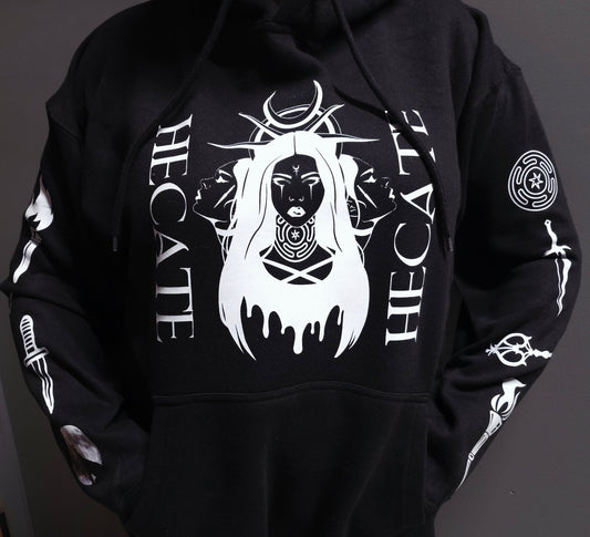 Hecate Custom Black Hoodie Sweatshirt Pullover Clothing - Gothic & Alternative Gift - Haunted