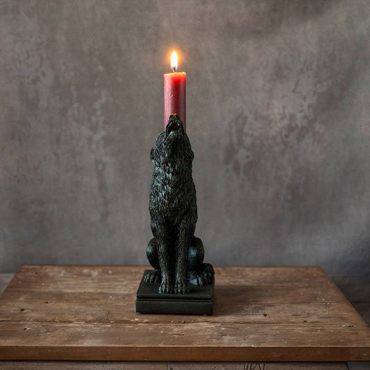 howling Wolf Candle Holder Candle holders - Gothic & Alternative Gift - Haunted