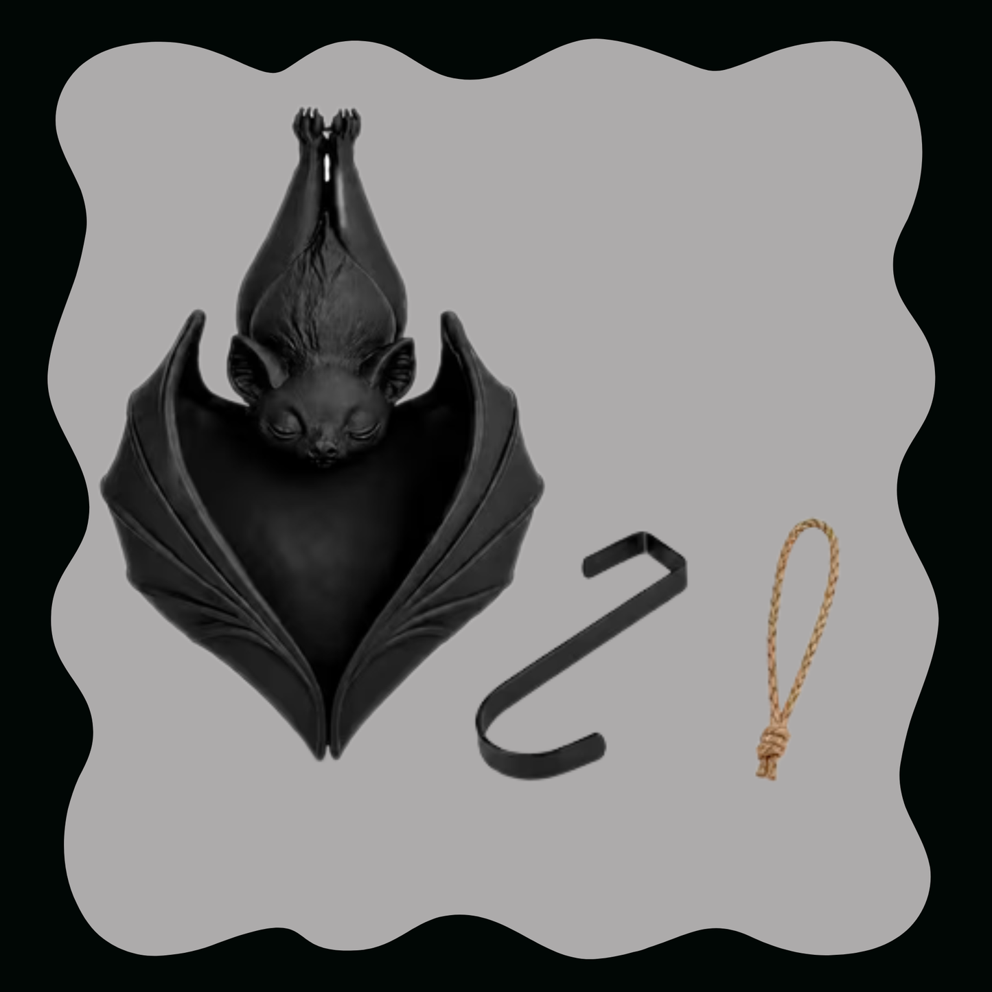 Black Bat Plant Hanger – Gothic 3D Printed Home Decor
