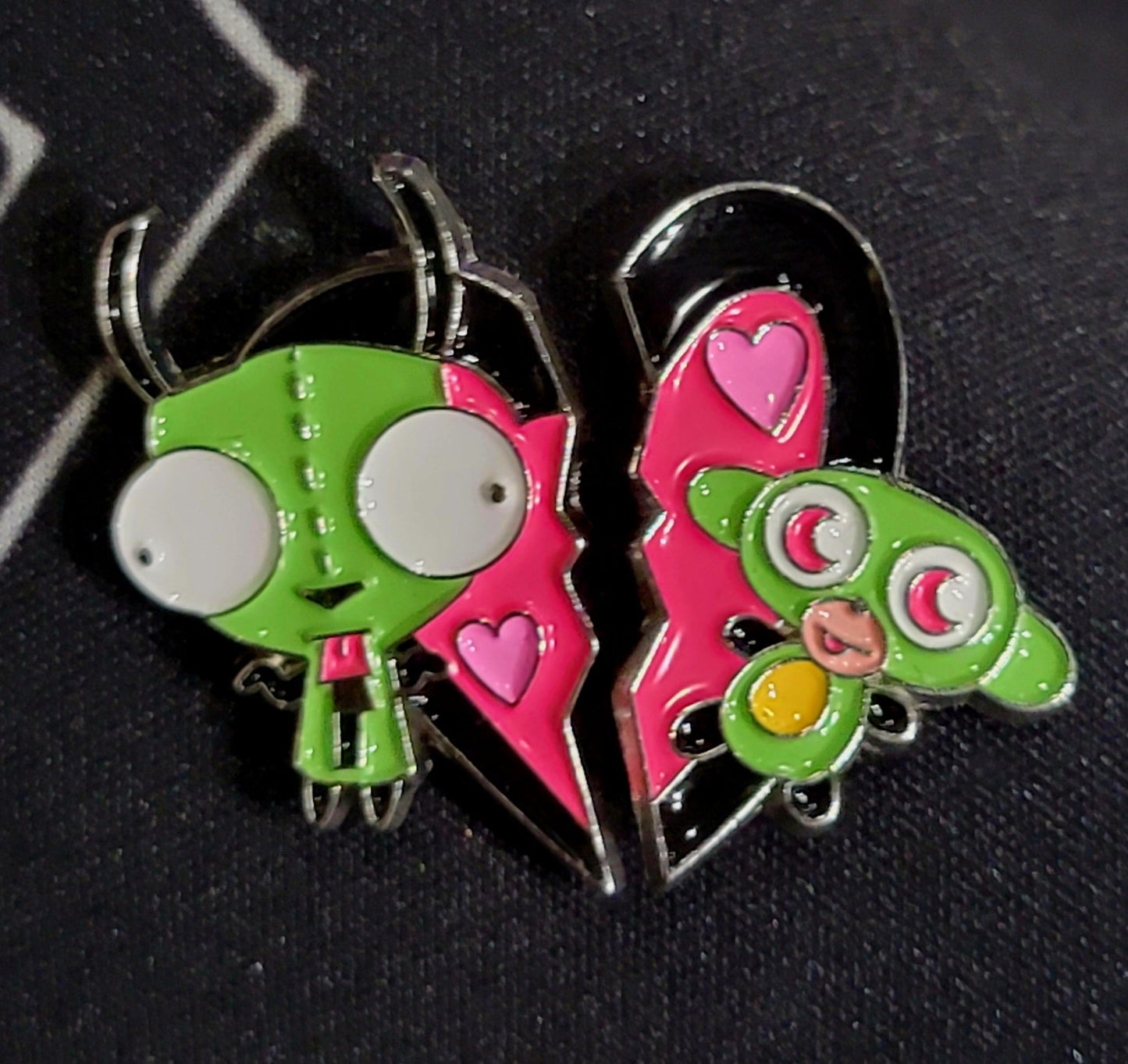 Invader Zim, Gir and stuffy Pin set Accessories - Gothic & Alternative Gift - Haunted