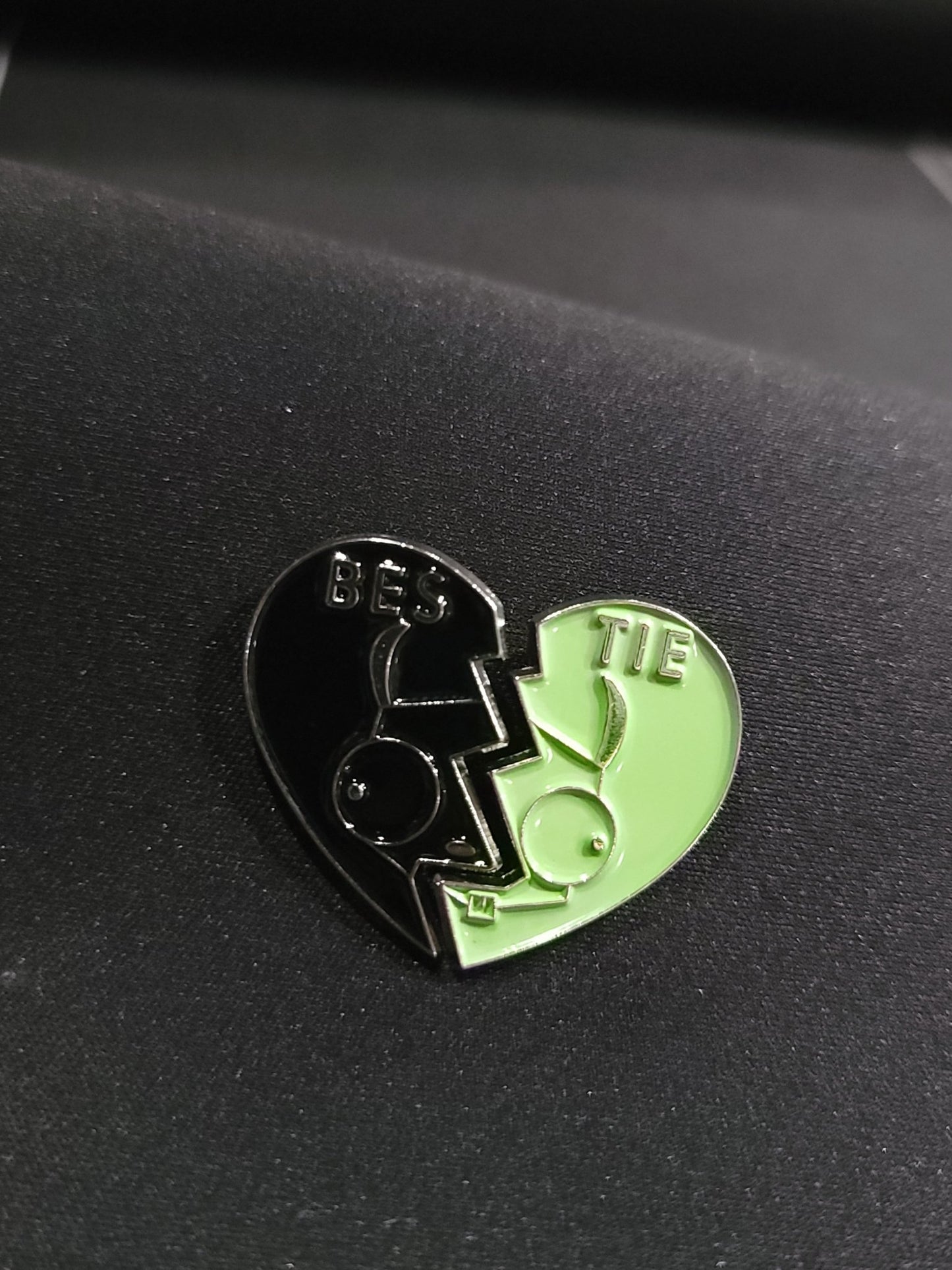 Invader Zim, Gir Bestie Black and Green Pin set Accessories - Gothic & Alternative Gift - Haunted