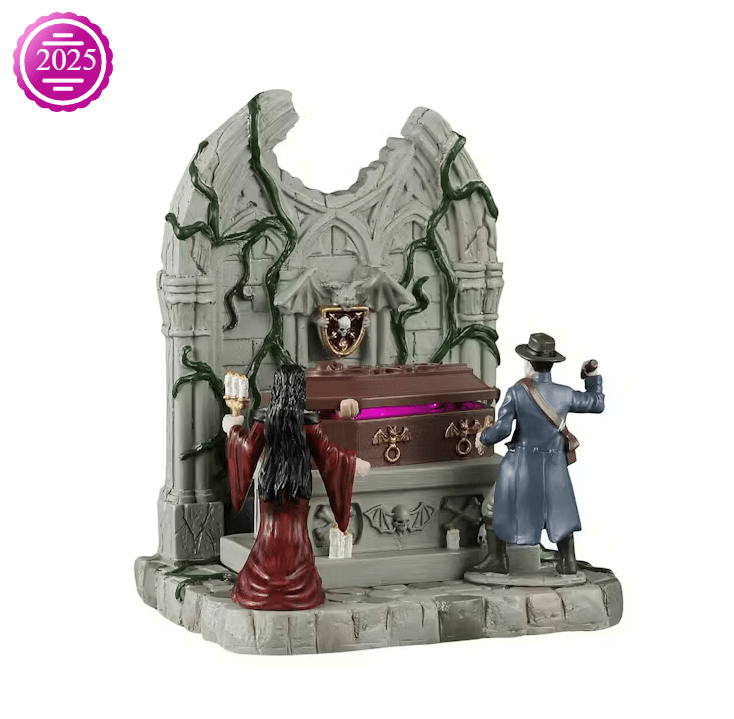 LEMAX Spooky town Lighted Coffin - Gothic & Alternative Gift - Haunted