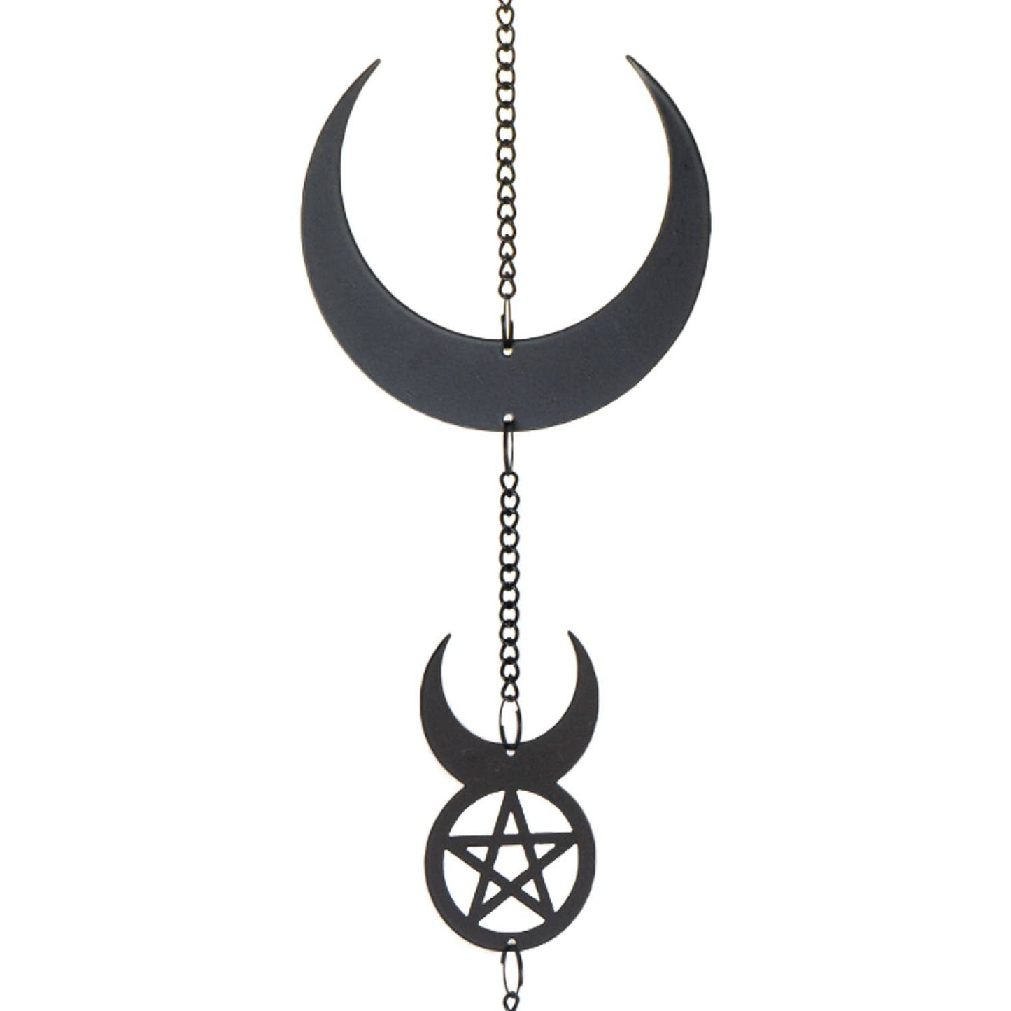 Lilith Moon Metal Hanging Indoor Outdoor Decoration Wind Chime Sun Catcher - Gothic & Alternative Gift - Haunted