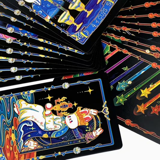Little Rainbow Galaxy Rabbit Tarot Card Deck Witch Supplies - Gothic & Alternative Gift - Haunted