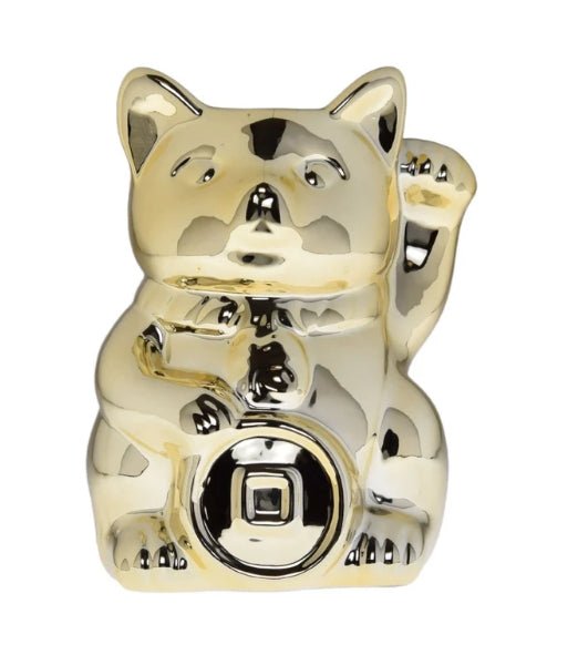 Luck Cat for Wealth Ceramic Candle Large Candles - Gothic & Alternative Gift - Haunted