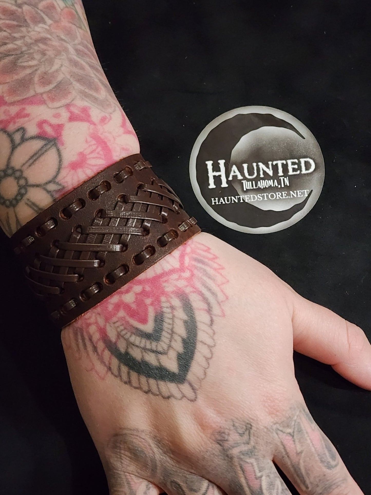 Medieval Leather Heavy Bracelet Jewelry - Gothic & Alternative Gift - Haunted