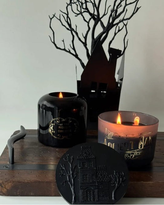 Midnight Concierge Dark Gothic Glass Candle Candles - Gothic & Alternative Gift - Haunted