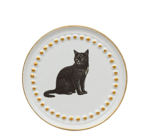 Night Creatures Moonlit Mirage Black Cat Halloween Candle Ceramic Candles - Gothic & Alternative Gift - Haunted