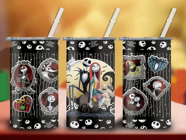 Nightmare before Christmas Stainless Steel Travel Coffee Cup Tumbler Drinkware - Gothic & Alternative Gift - Haunted