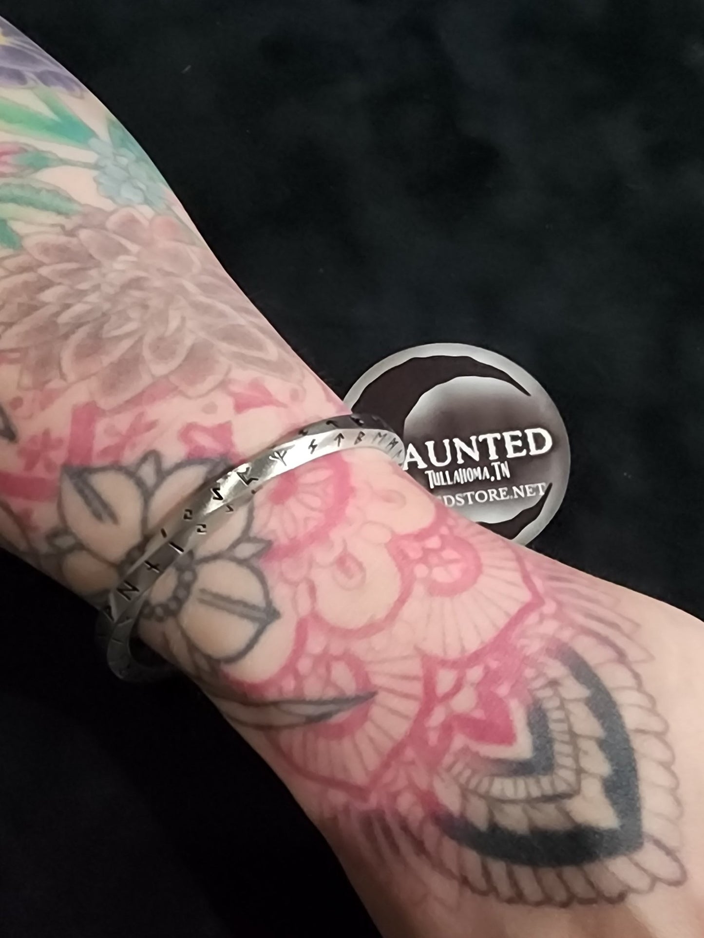 Nordic Viking Runes Cuff Bracelet Jewelry - Gothic & Alternative Gift - Haunted
