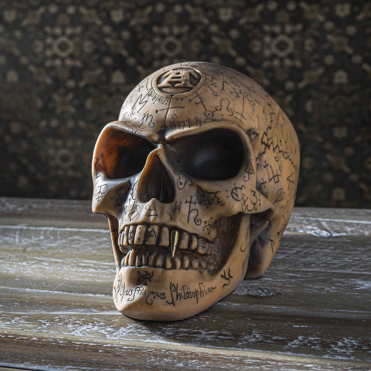 Omega Skull Statue Rune Viking Nordic Statues - Gothic & Alternative Gift - Haunted