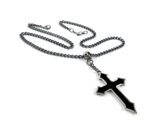 Osbourne's Cross Pendant Necklace Jewelry - Gothic & Alternative Gift - Haunted