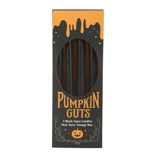 Pumpkin Guts Orange Oozing Black Taper Candles Candles - Gothic & Alternative Gift - Haunted