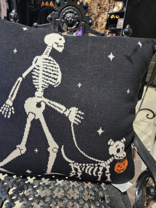 Skeleton Walking Dog Pillow