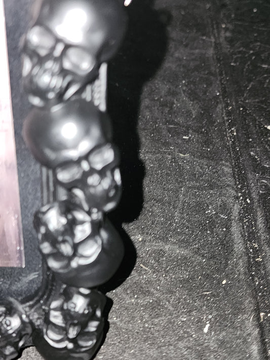 Creepy Spooky Girl in Skull Frame