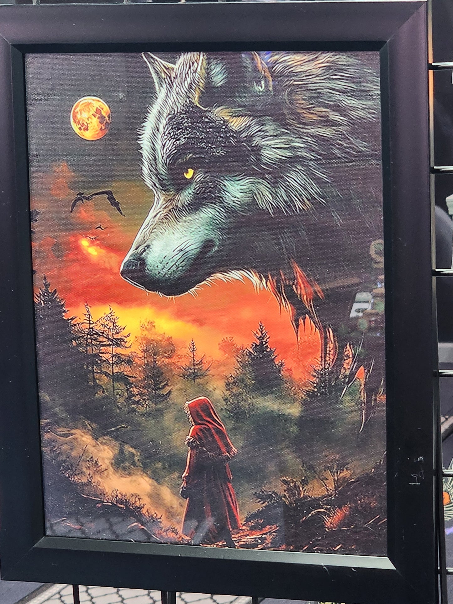 Little Red Riding Hood Framed Print Halloween Gothic Victorian