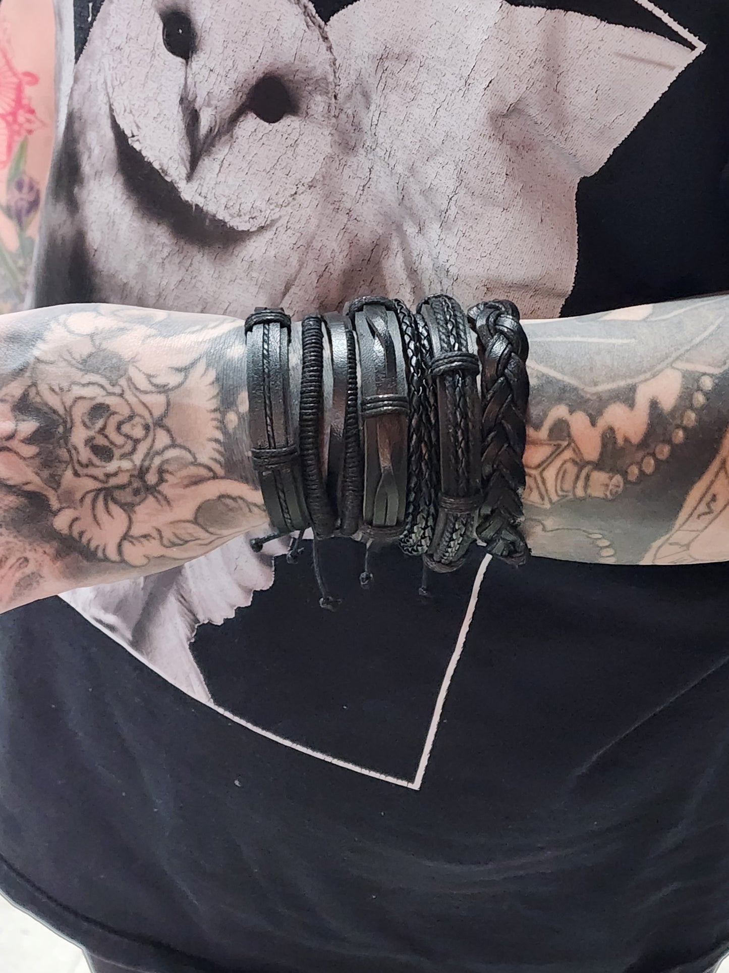 Black Leather Bracelet