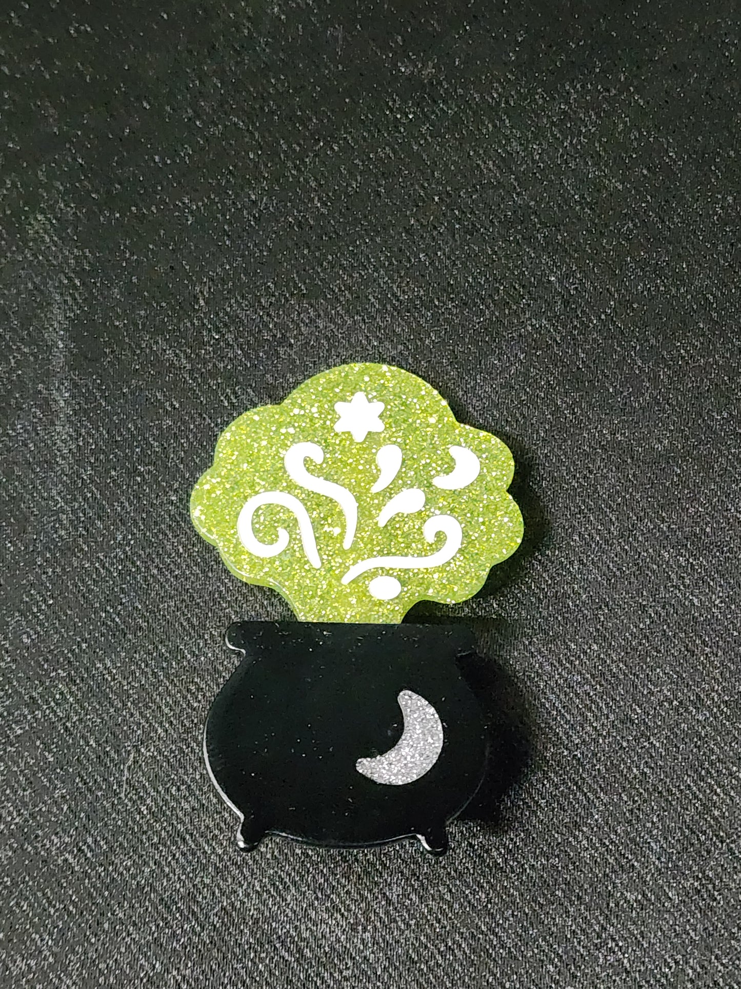 Halloween Hair Clip Black Cat, Pumpkins, Candy Corn, Witch, Cauldron