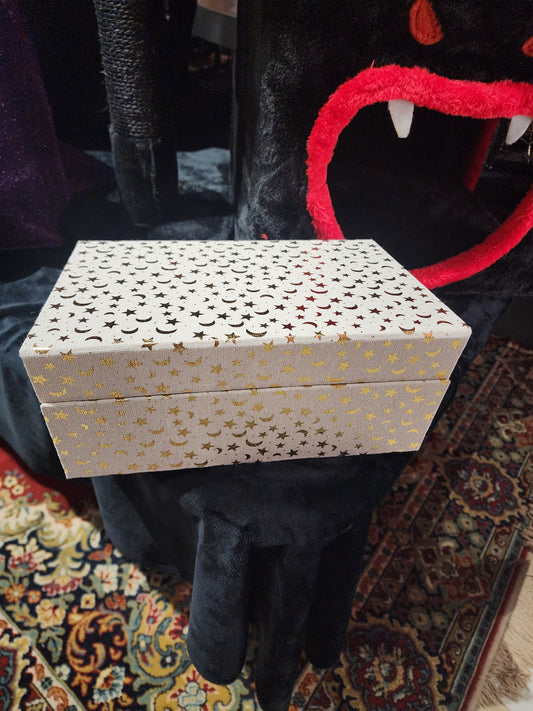 Witchy Celestial Moon and Stars Keepsake Box