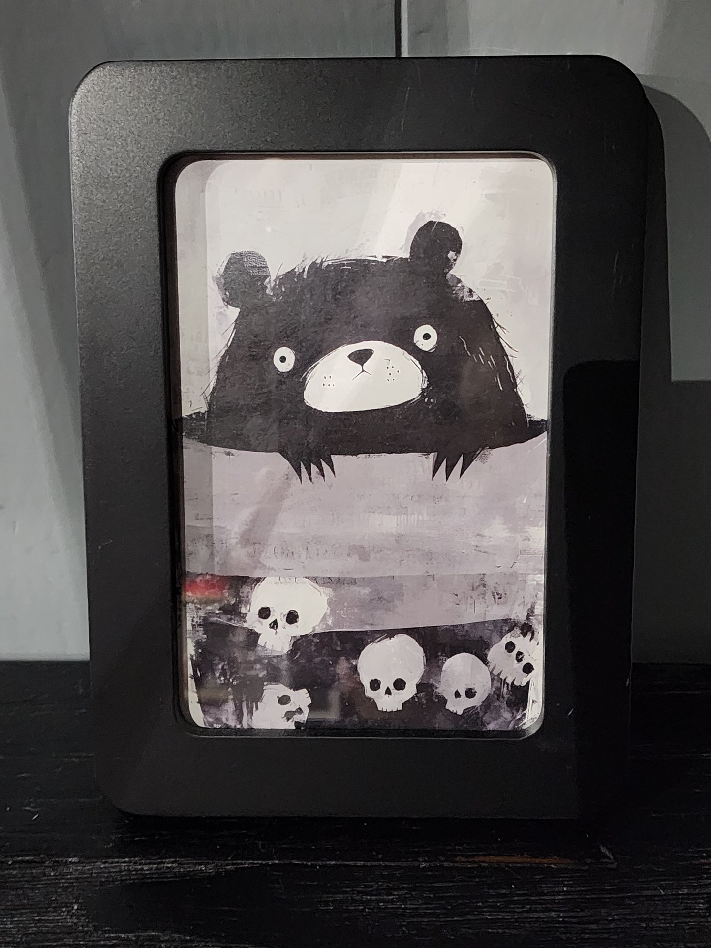 Whimsigoth Creepy Cute Bear and Skulls Gothic Framed Print
