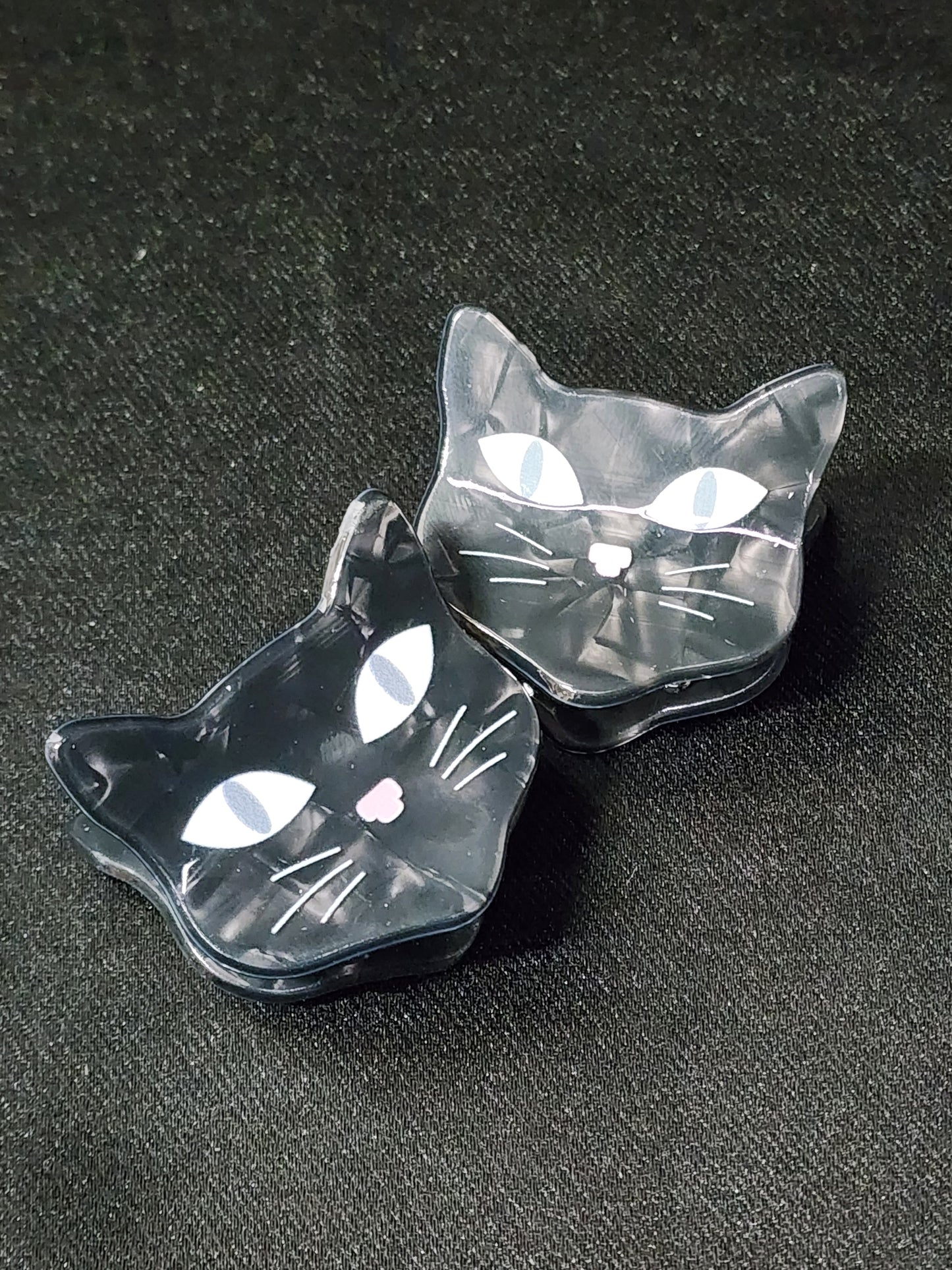 Two for TEN Halloween Hair Claw Clip Bat, Black Cat, Skull, Pumpkin, Ghost