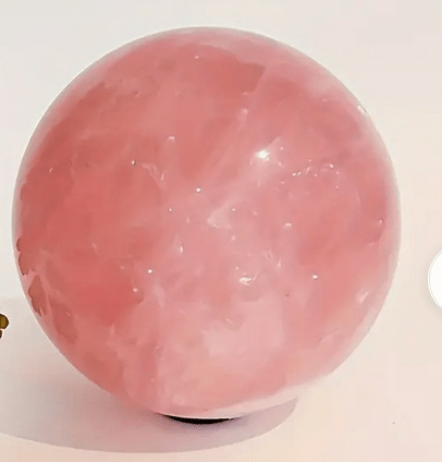 Rose Quartz Crystal Sphere Crystals - Gothic & Alternative Gift - Haunted