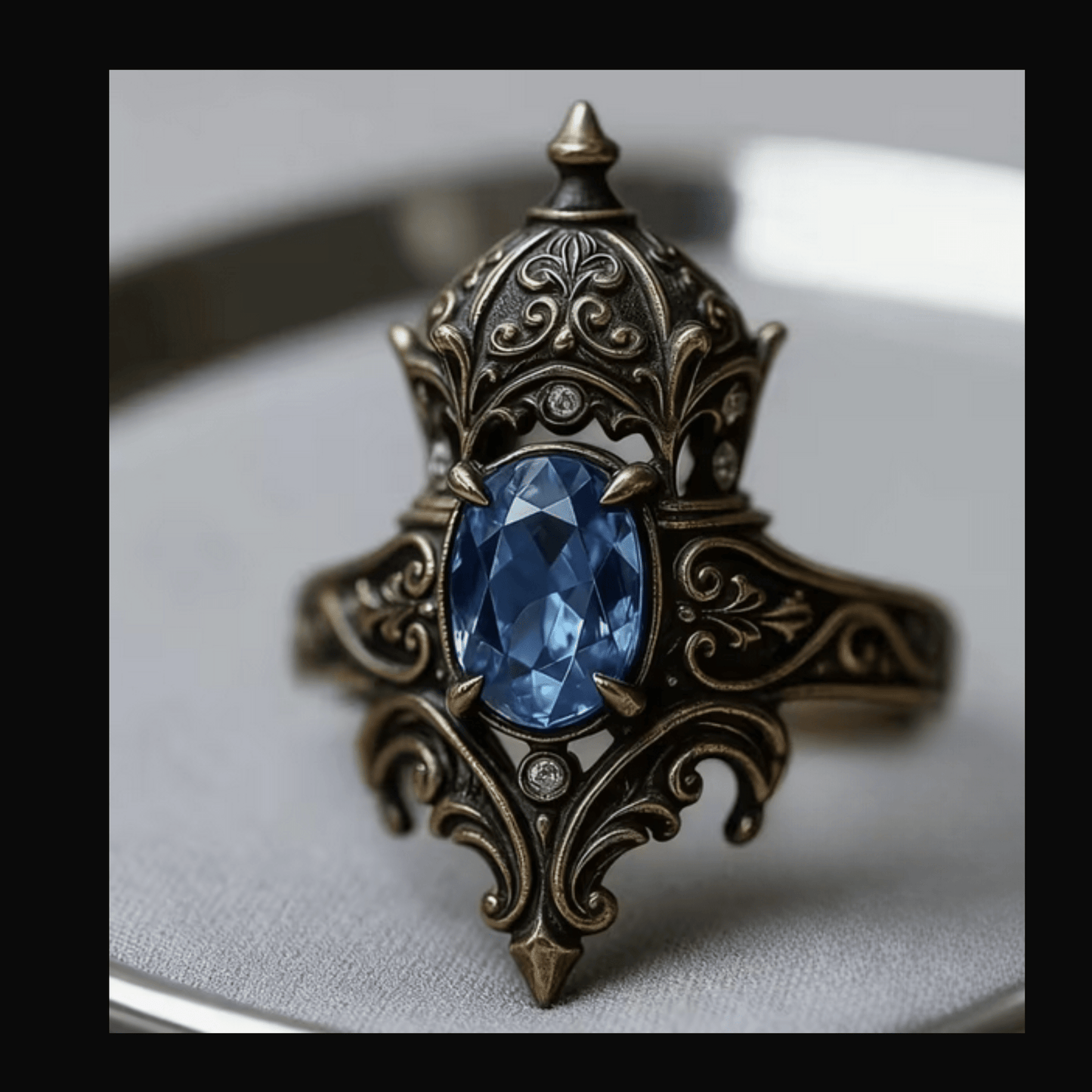 Royalty, King, Queen Castle Antique and Gemstone Ring Jewelry - Gothic & Alternative Gift - Haunted