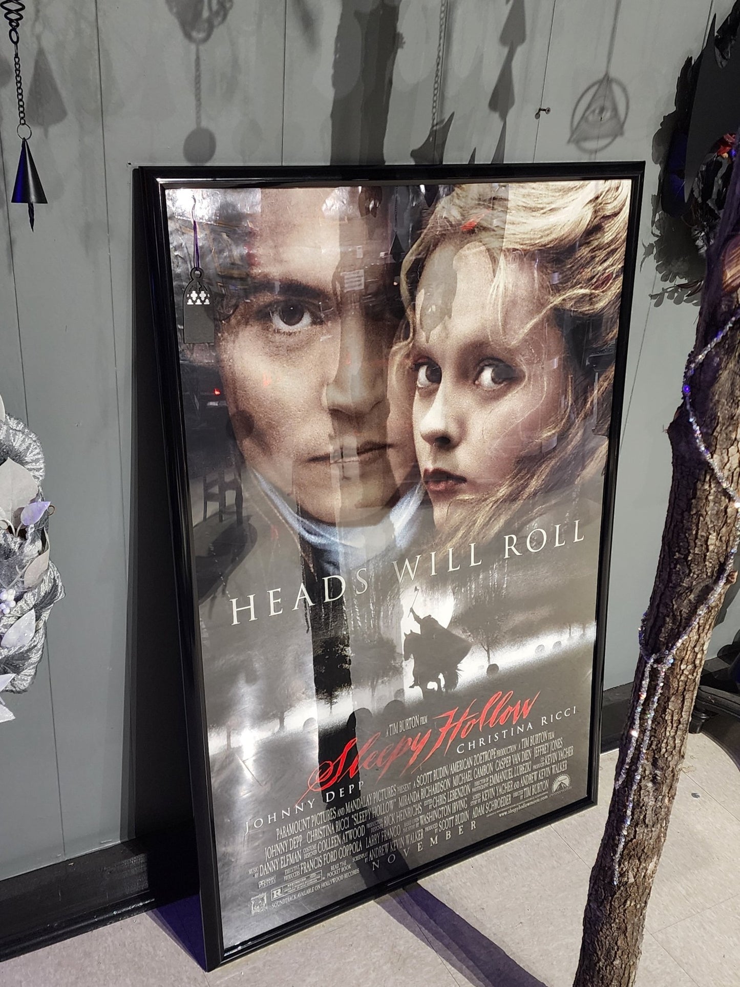 Sleepy Hollow Original Movie Poster Framed Johnny Depp Wall Hanging - Gothic & Alternative Gift - Haunted