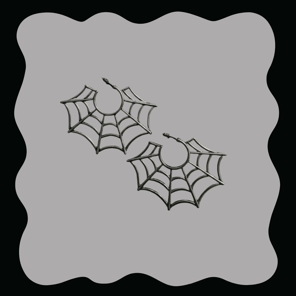 Spiderweb Earrings – Gothic Victorian Stainless Steel Jewelry Jewelry - Gothic & Alternative Gift - Haunted