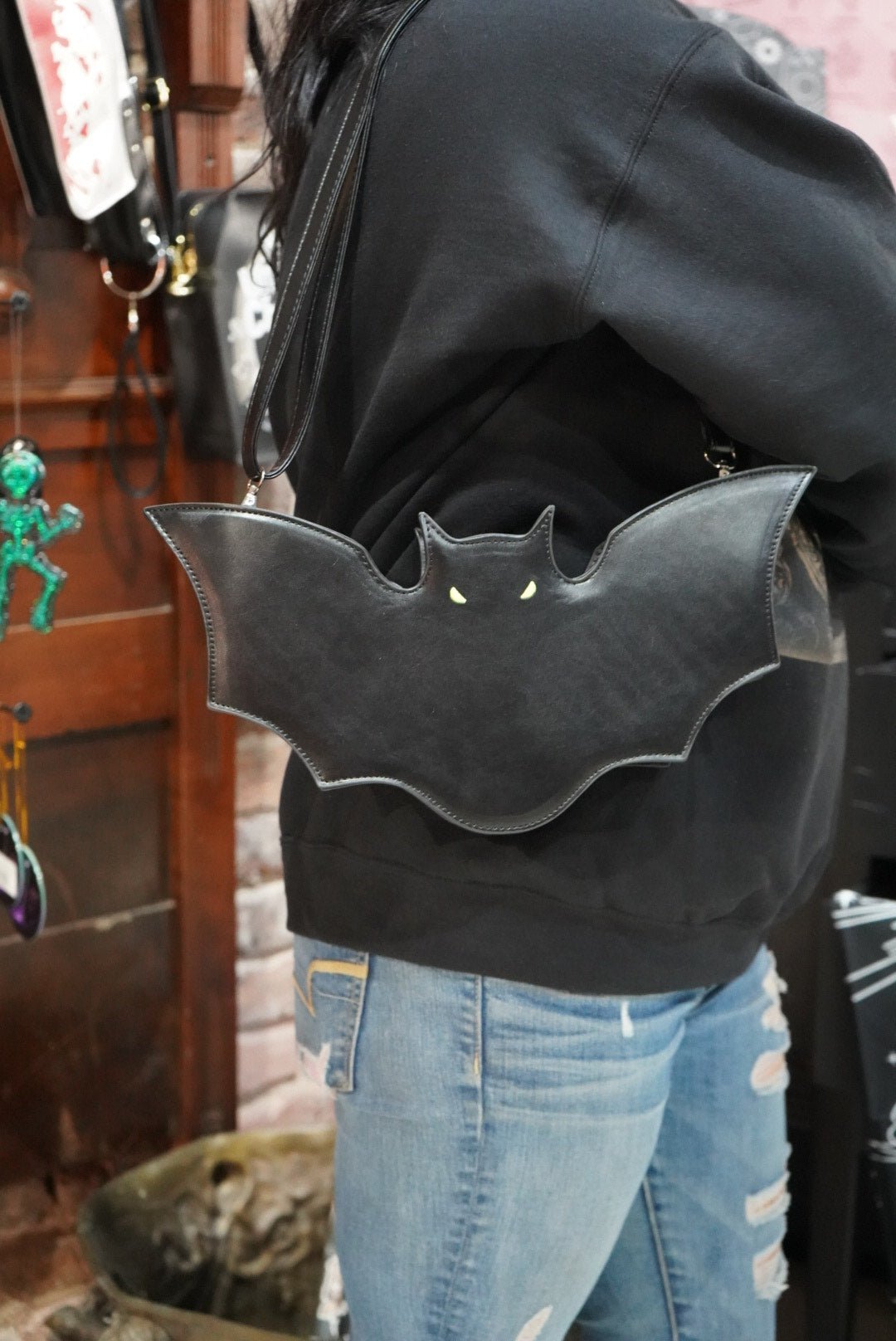 Spooky Bat Clutch Crossbody Purse Purses and Bags - Gothic & Alternative Gift - Haunted