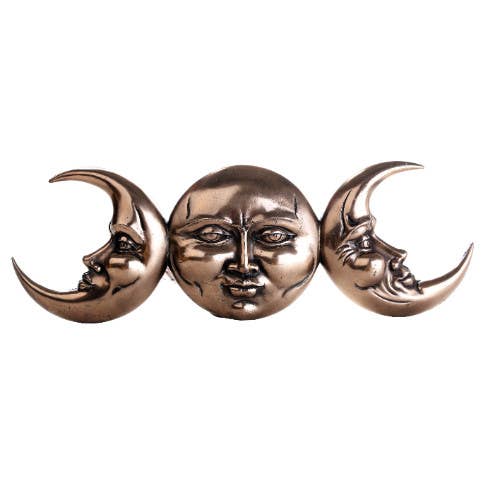 Triple Goddess Moon Plaque Wall Hanging Home Decor - Gothic & Alternative Gift - Haunted