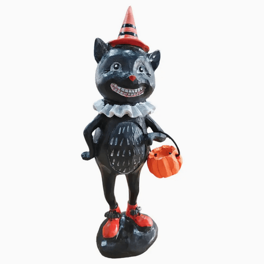 Vintage Retro Halloween Black Cat, Jack O Lantern Home Decor - Gothic & Alternative Gift - Haunted
