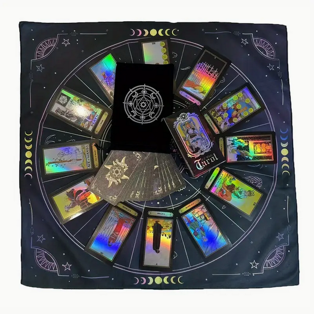 Waite Holographic Tarot Deck Witch Supplies - Gothic & Alternative Gift - Haunted