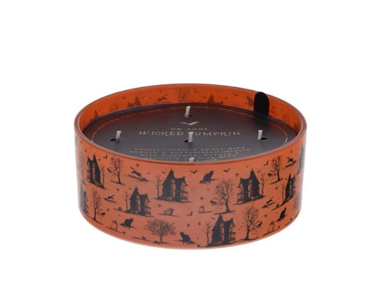 Wicked Pumpkin XXL 5 Wick Glass Candle Candles - Gothic & Alternative Gift - Haunted