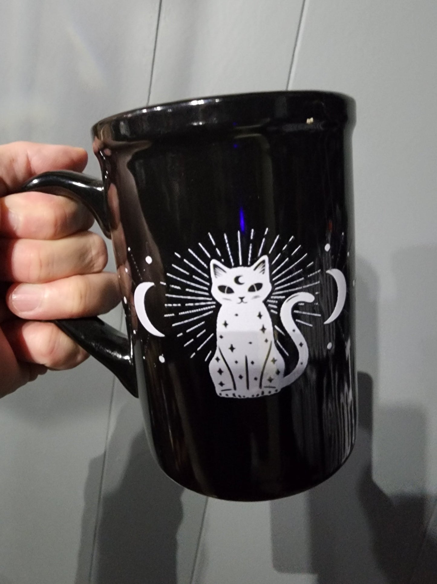 Witchy Cat Tall Coffee Mug Drinkware - Gothic & Alternative Gift - Haunted