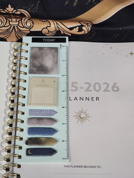 Witchy Celestial Yearly Academic Planner Notebook - Gothic & Alternative Gift - Haunted