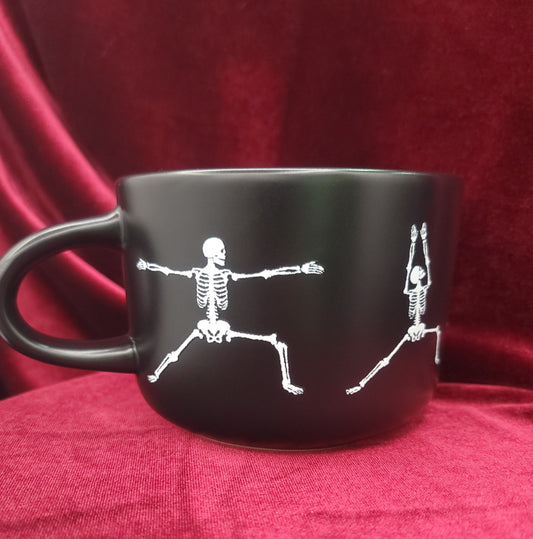 Yoga Skeletons Coffee Mug Drinkware - Gothic & Alternative Gift - Haunted