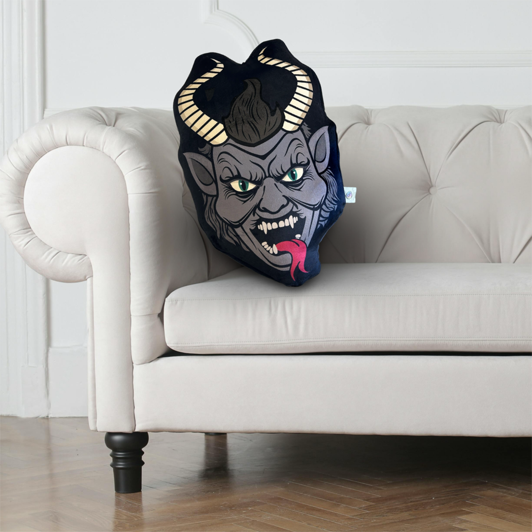 Creepmas Pillow, Halloween, Holiday Decor - Krampus