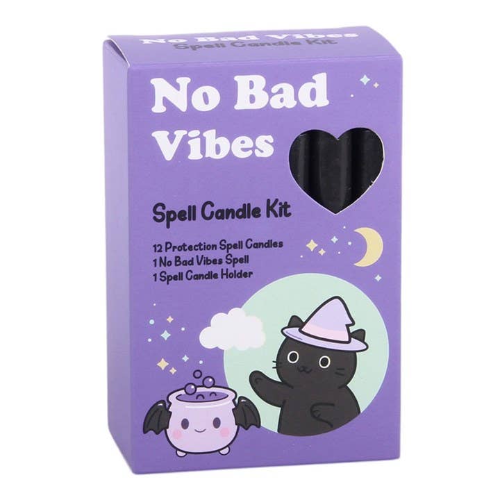 No Bad Vibes Gothic Halloween Spell Candle Kit