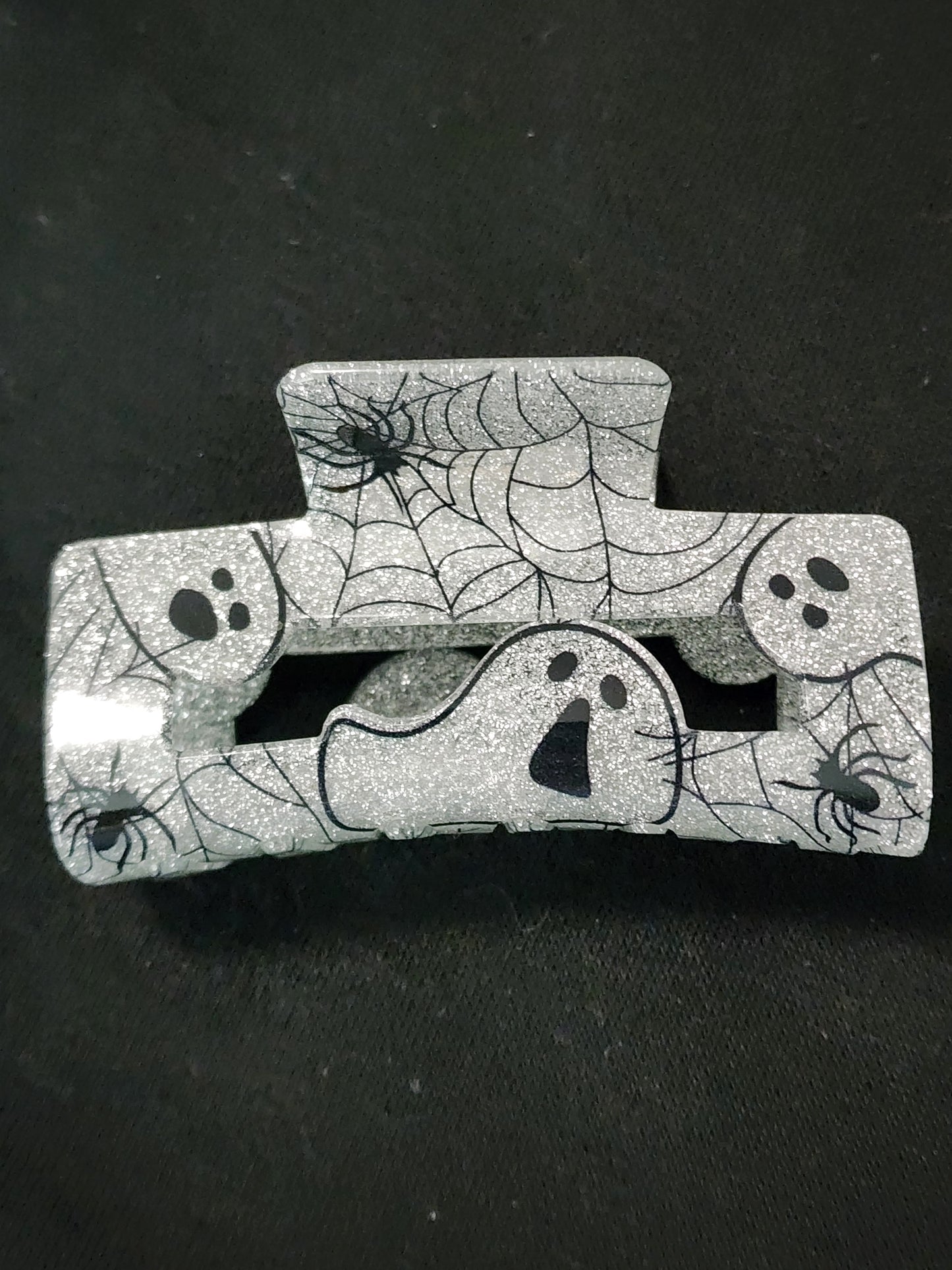 Halloween Hair Claw Clips Boo, Ghost, Skull, Spiderweb