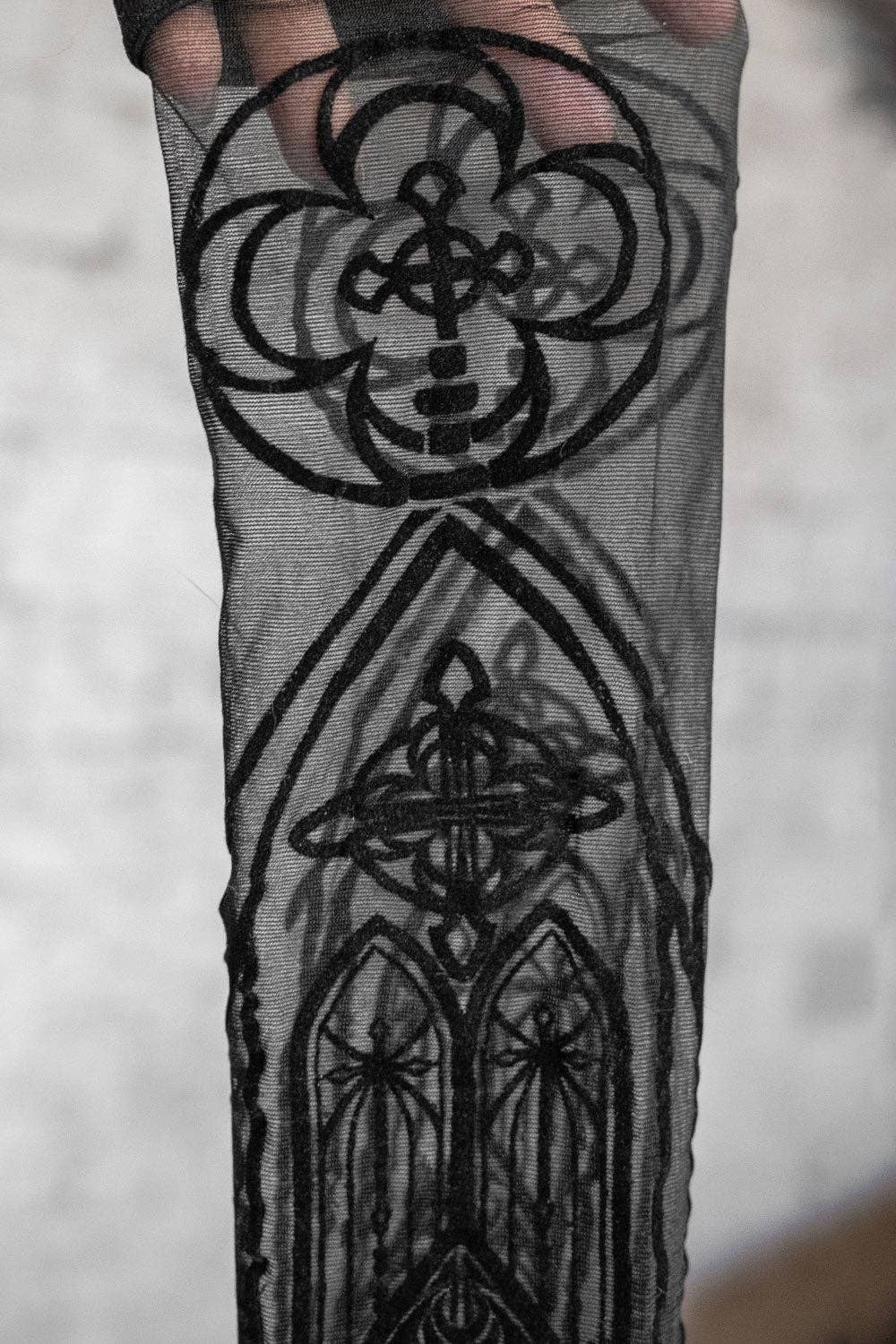 Gothic Cathedral Thigh High Tights Stockings