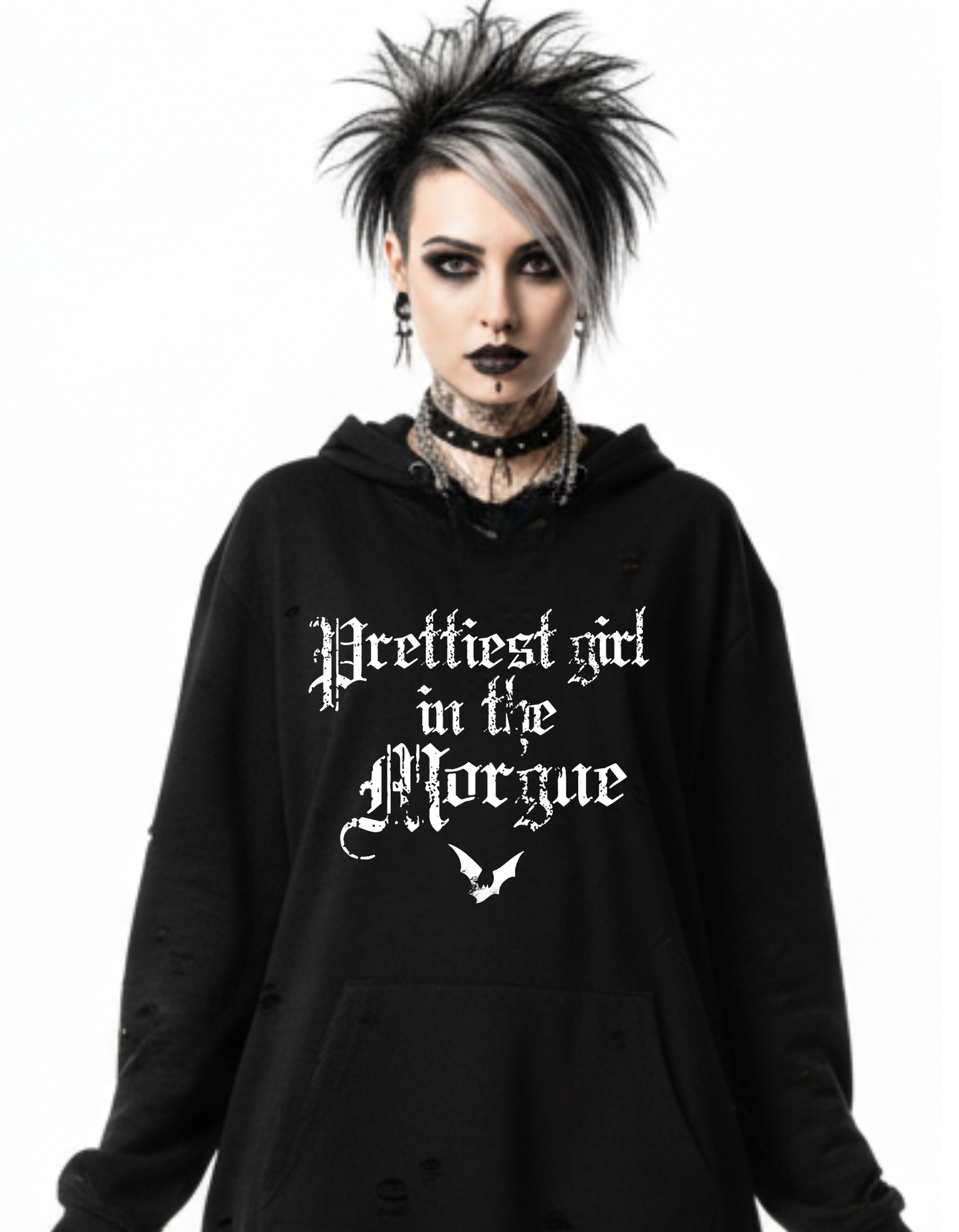 Prettiest Girl in the Morgue Custom Black Hoodie Sweatshirt Pullover Best Selling