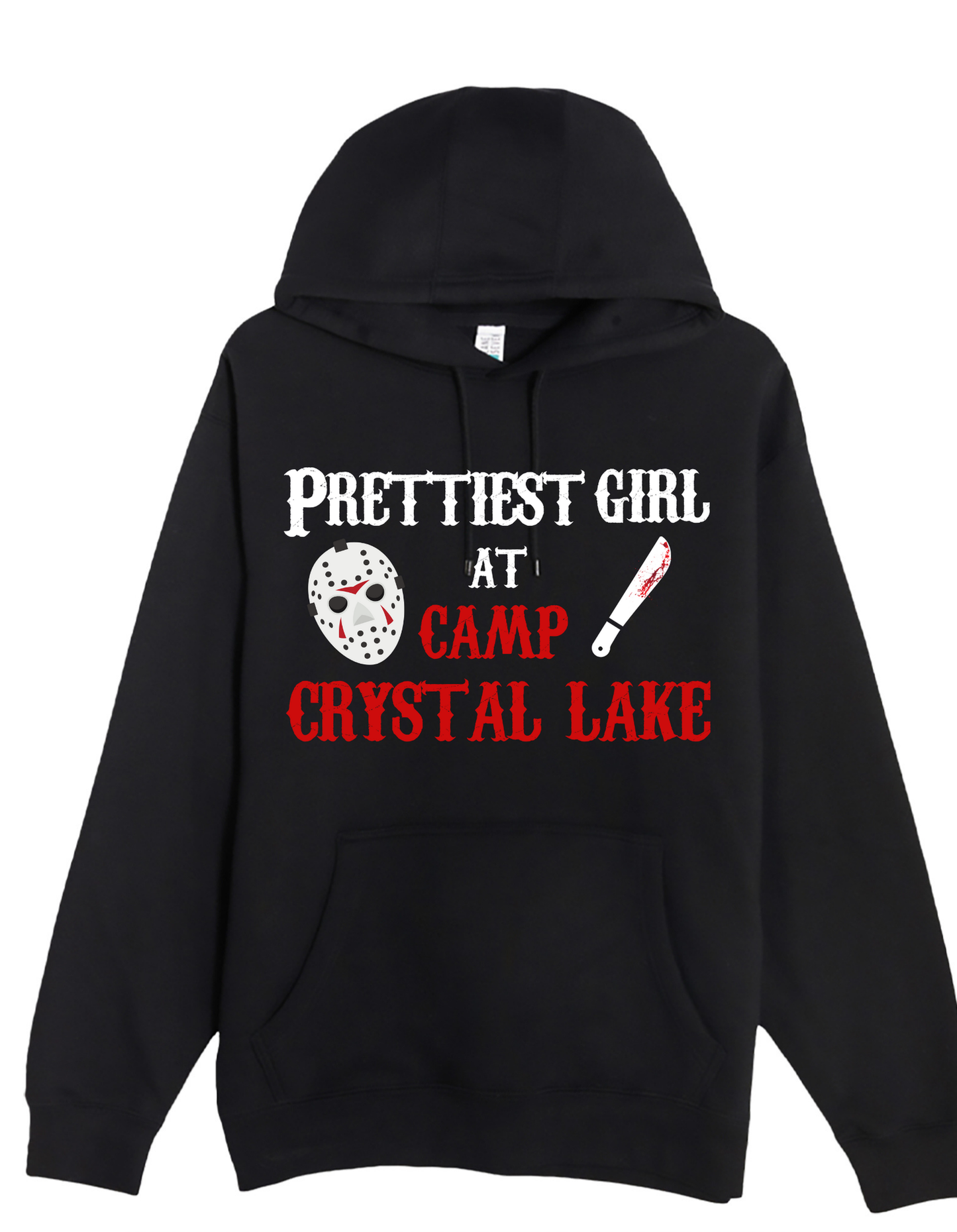 New Friday the 13th Prettiest Girl at Camp Crystal Lake Halloween Custom Black Hoodie Sweatshirt Pullover