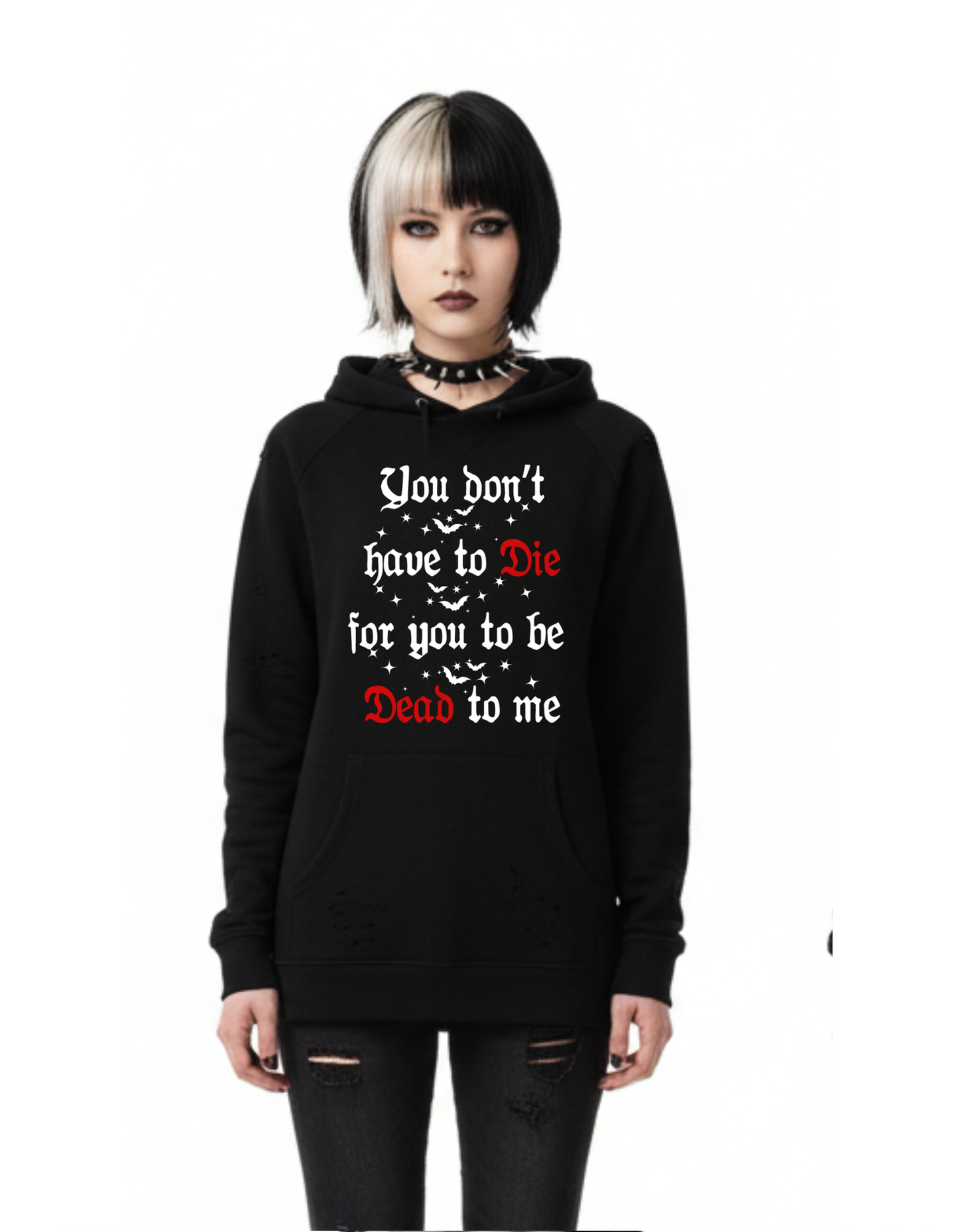 DEAD TO ME Custom Black Hoodie Sweatshirt Pullover