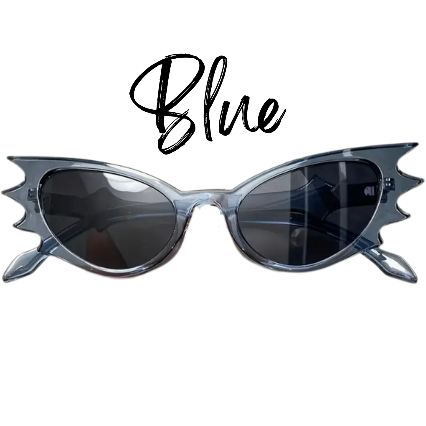 Gothic Bat Wing Sun Glasses Black Purple Blue