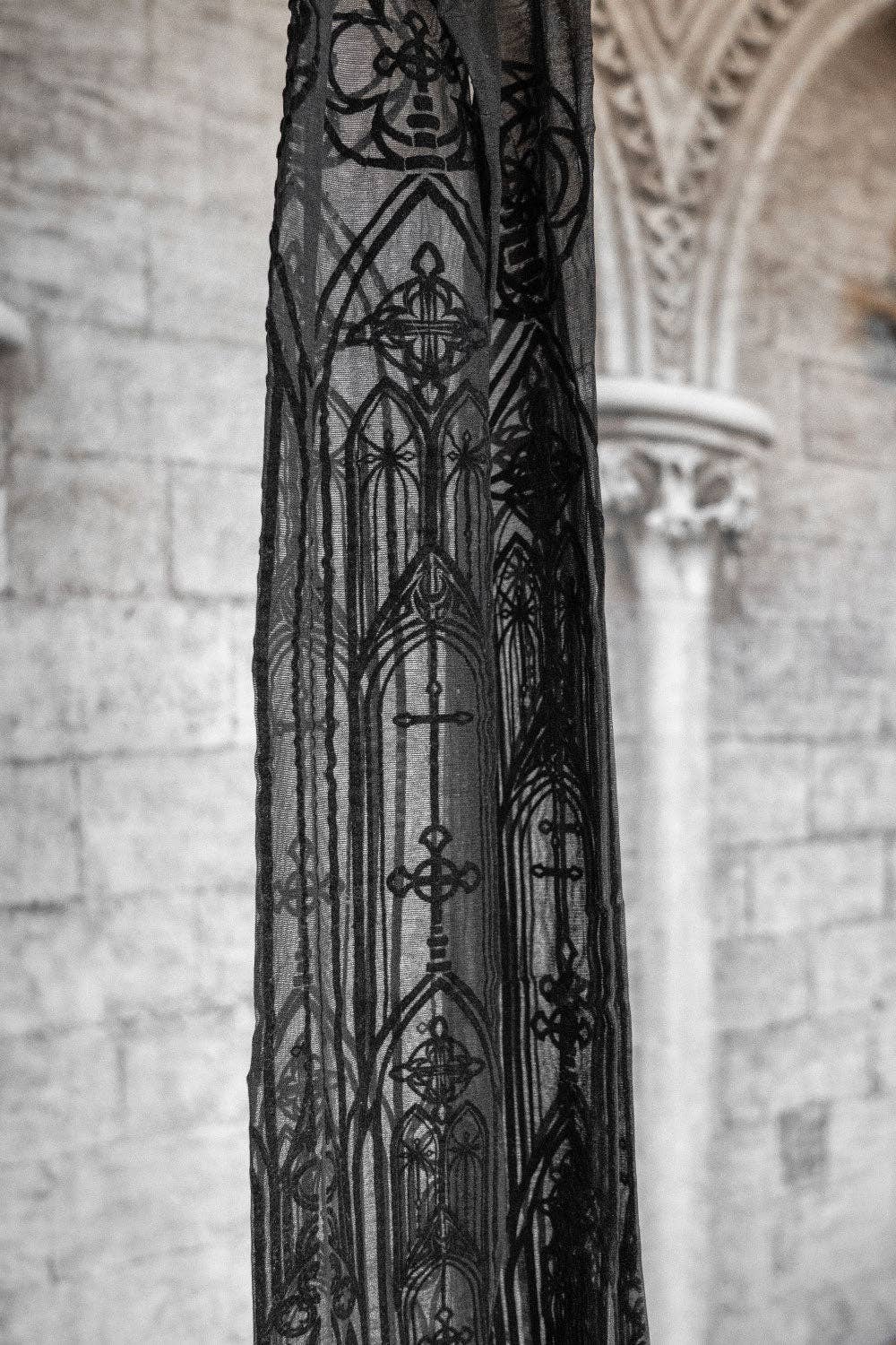 Gothic Cathedral Thigh High Tights Stockings