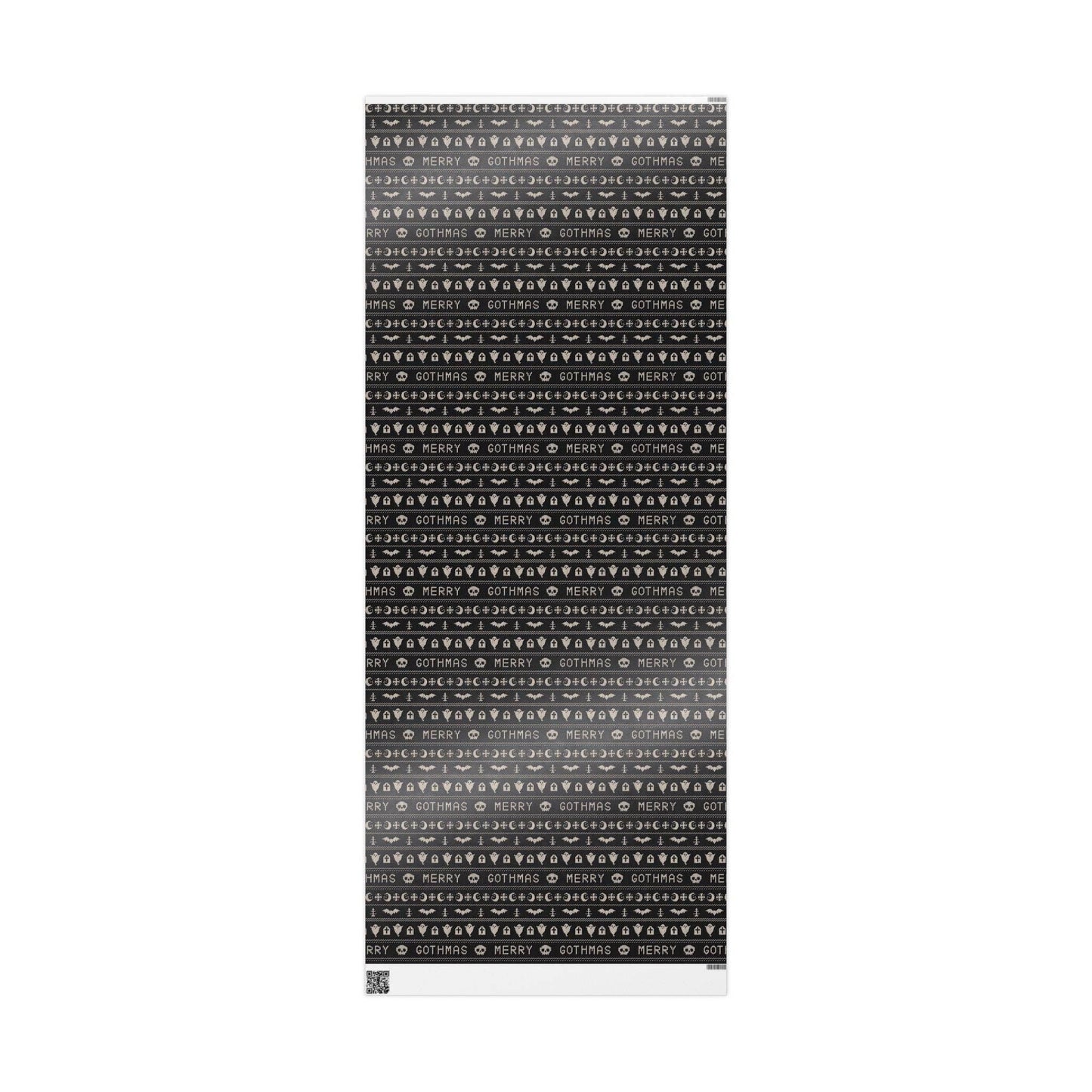 Merry Gothmas Black Spooky Gift Wrapping Paper Roll