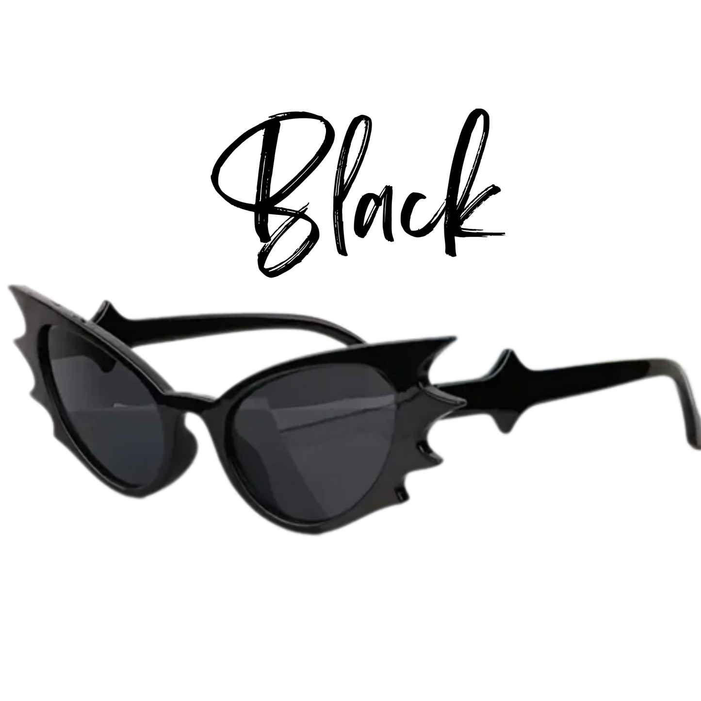 Gothic Bat Wing Sun Glasses Black Purple Blue